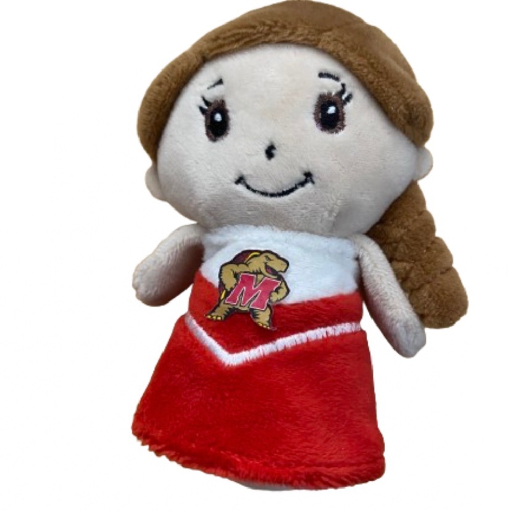 NCAA Maryland Terrapins Terps Plush Cheerleader Doll Stuffed Animal